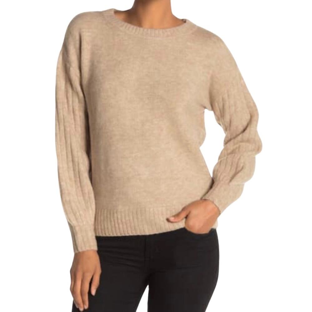 NWT MAX STUDIO Cozy Puff Sleeve Sweater